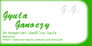 gyula ganoczy business card